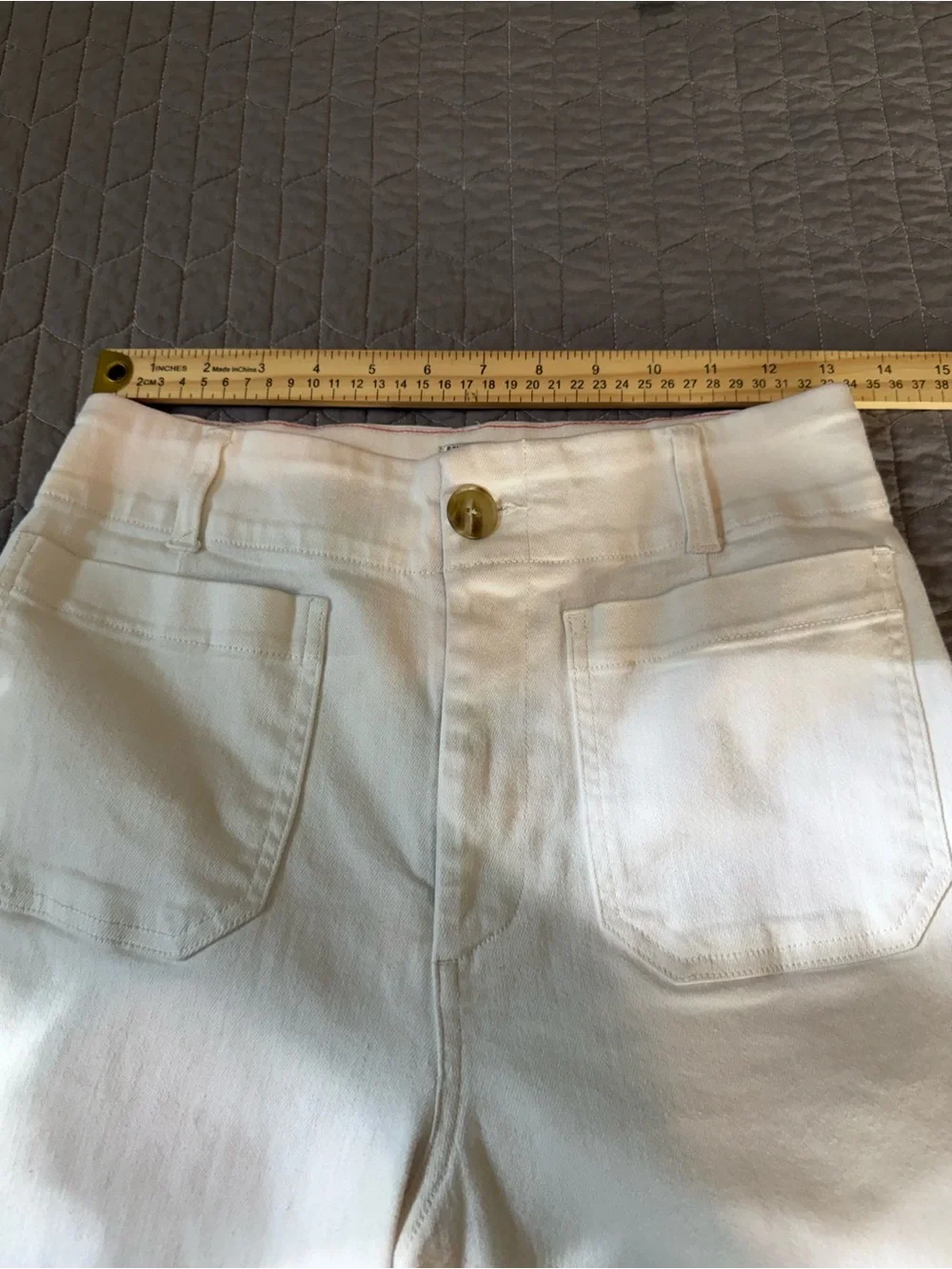 Maeve Colette Scallop-Hem High-Rise Wide Leg Cropped Jeans - Picture 13 of 16